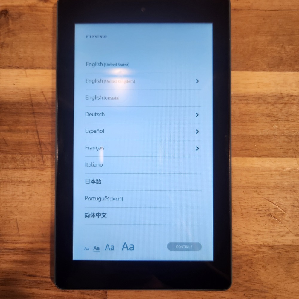 Amazon Fire 7 Tablet 9th Generation 16GB Twilight Blue M8S26G Wi-Fi 7 inch